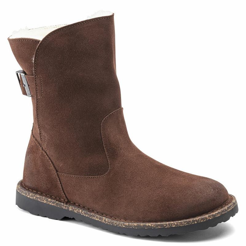 Birkenstock Uppsalla Shearling Ruskind Læder Støvler Dame Brune | DK 332LIS